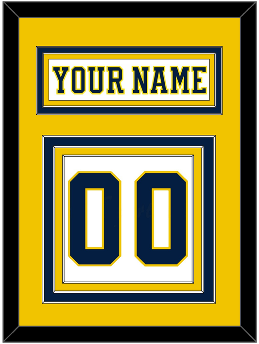 Michigan Hockey Nameplate & Number (Back) - Home White (2019-2020) - Premier Tier 3