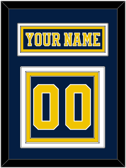 Michigan Hockey Nameplate & Number (Back) - Road Blue (2019-2020) - Premier Tier 2