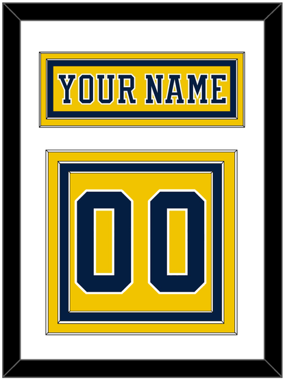 Michigan Hockey Nameplate & Number (Back) - Alternate Maize (2019-2020) - Premier Tier 1