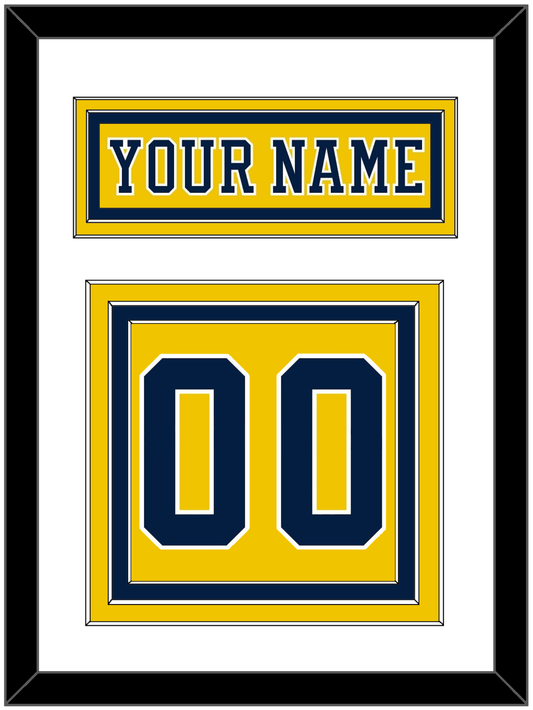 Michigan Hockey Nameplate & Number (Back) - Alternate Maize (2019-2020) - Premier Tier 1