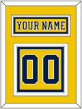 Michigan Nameplate & Number (Back) - Alternate Maize (2019-2020) - Triple Mat 2