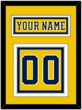 Michigan Nameplate & Number (Back) - Alternate Maize (2019-2020) - Triple Mat 2