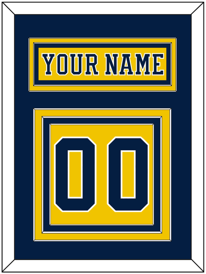 Michigan Hockey Nameplate & Number (Back) - Alternate Maize (2019-2020) - Premier Tier 3