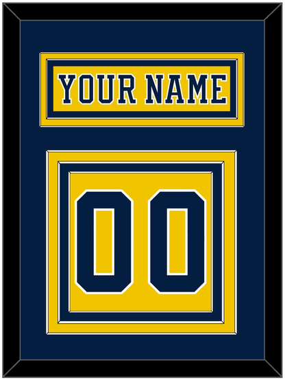 Michigan Hockey Nameplate & Number (Back) - Alternate Maize (2019-2020) - Premier Tier 3