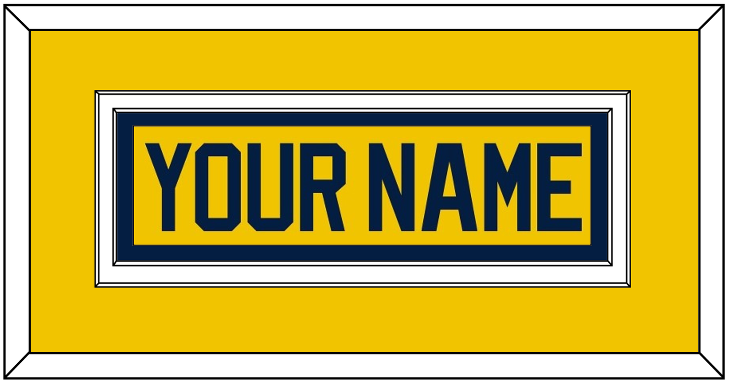 Michigan Hockey Nameplate - Alternate Maize (2021-2023) - Signature Tier 2