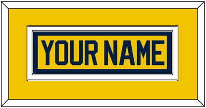 Michigan Hockey Nameplate - Alternate Maize (2021-2023) - Signature Tier 2