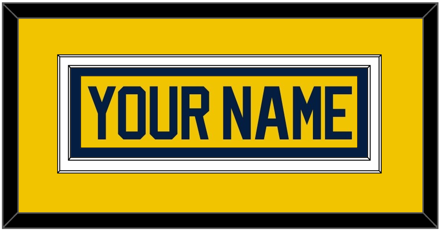Michigan Hockey Nameplate - Alternate Maize (2021-2023) - Signature Tier 2