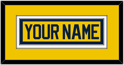 Michigan Hockey Nameplate - Alternate Maize (2021-2023) - Signature Tier 2