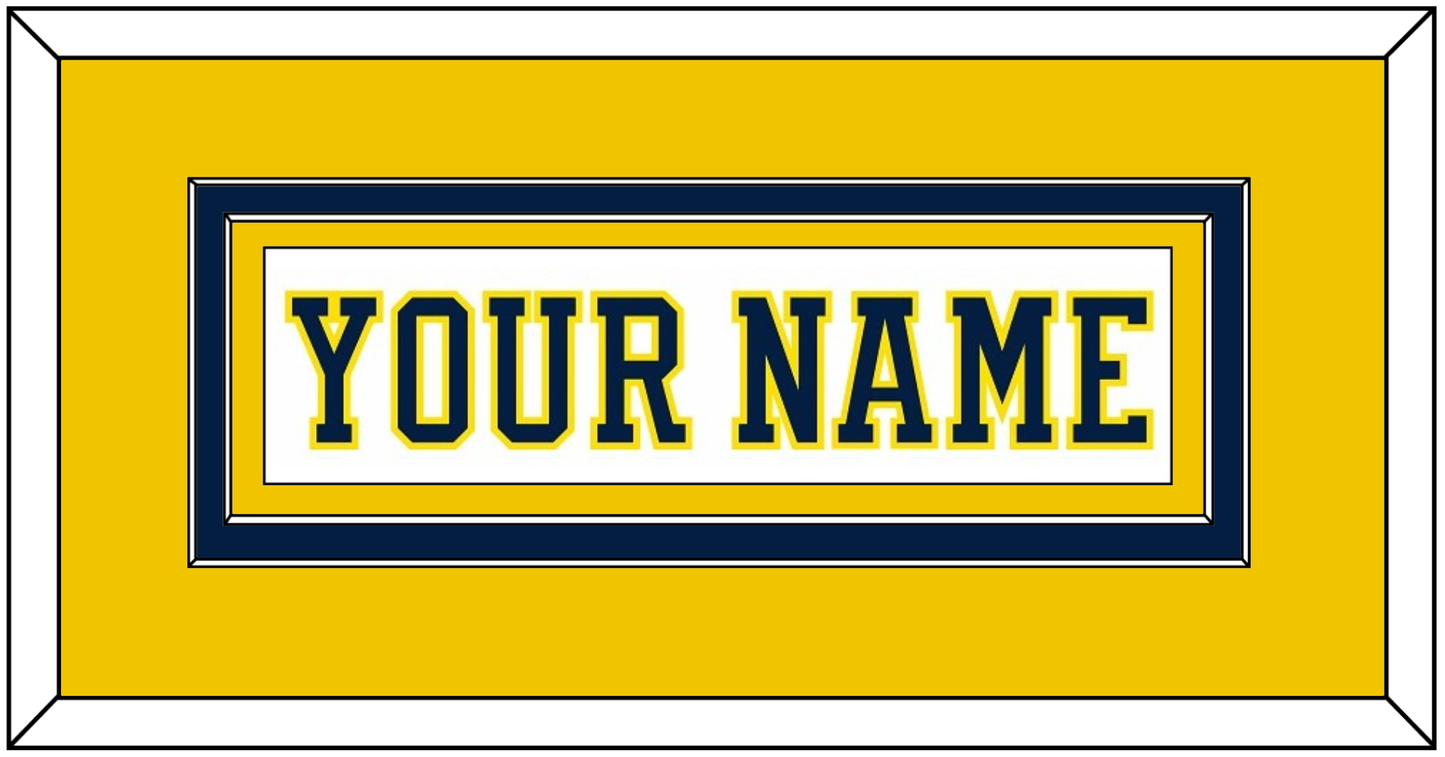 Michigan Hockey Nameplate - Home White (2019-2020) - Signature Tier 3