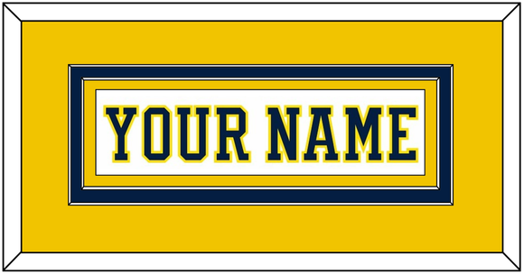 Michigan Hockey Nameplate - Home White (2019-2020) - Double Mat 3