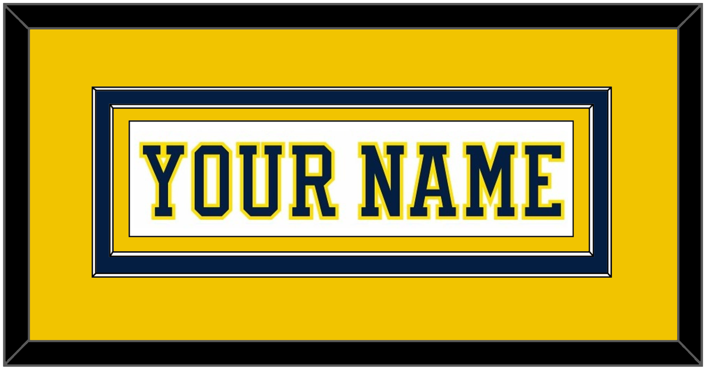 Michigan Hockey Nameplate - Home White (2019-2020) - Signature Tier 3