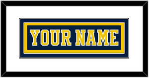 Michigan Hockey Nameplate - Road Blue (2019-2020) - Double Mat 1