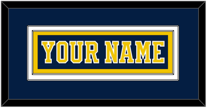 Michigan Hockey Nameplate - Road Blue (2019-2020) - Signature Tier 2
