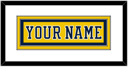 Michigan Hockey Nameplate - Alternate Maize (2019-2020) - Signature Tier 1