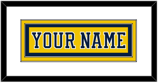 Michigan Hockey Nameplate - Alternate Maize (2019-2020) - Signature Tier 1