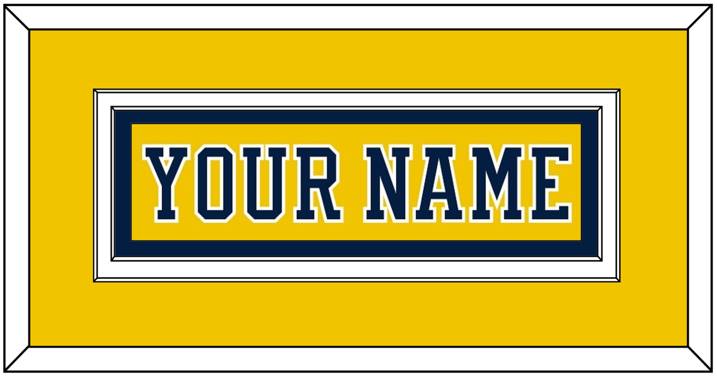 Michigan Hockey Nameplate - Alternate Maize (2019-2020) - Signature Tier 2
