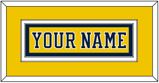 Michigan Hockey Nameplate - Alternate Maize (2019-2020) - Signature Tier 2