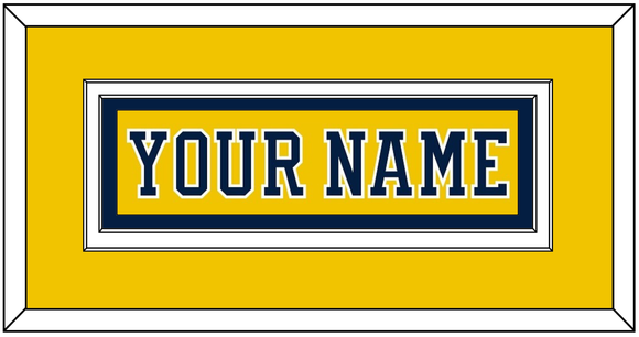 Michigan Hockey Nameplate - Alternate Maize (2019-2020) - Double Mat 2