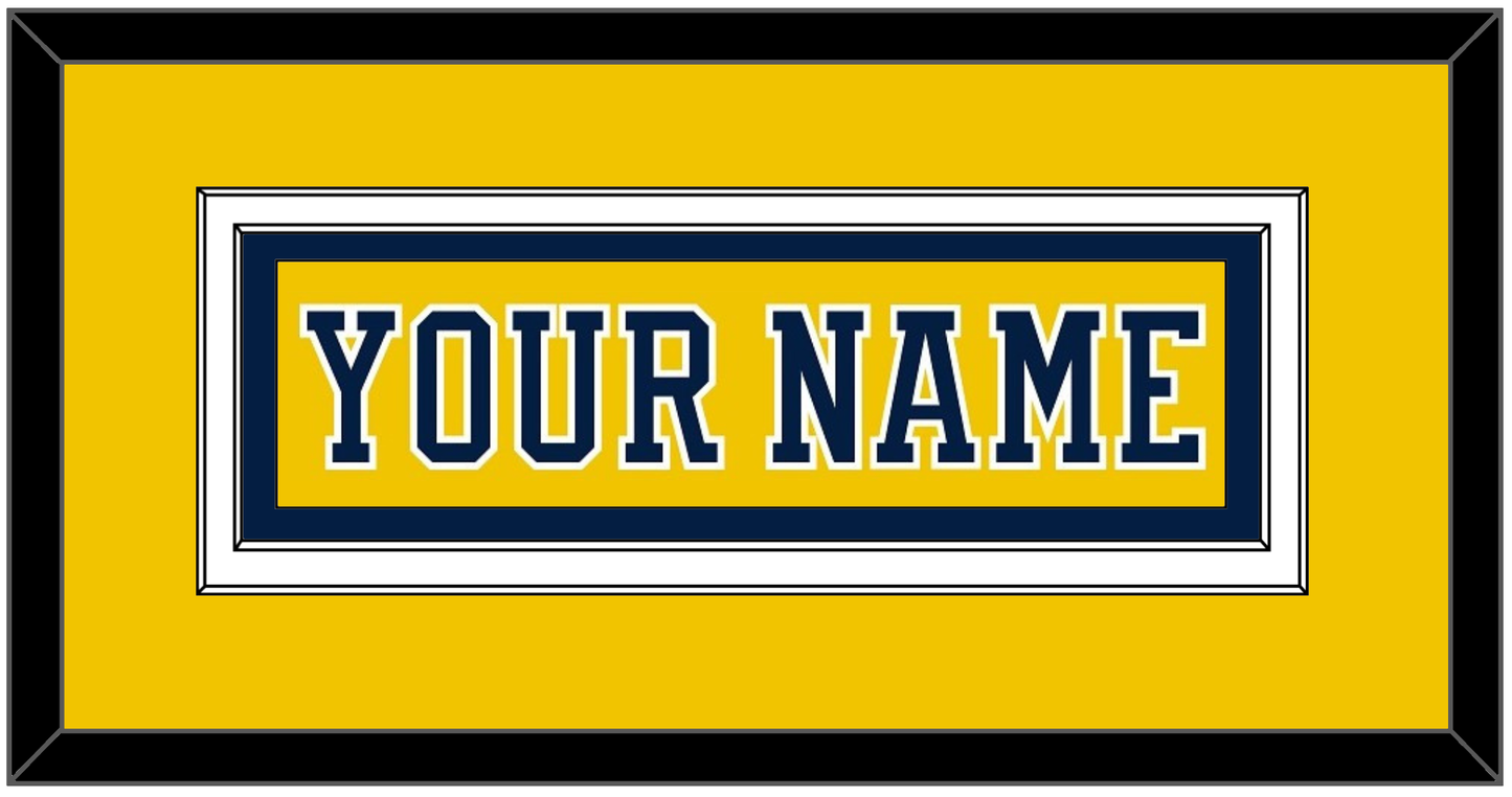 Michigan Hockey Nameplate - Alternate Maize (2019-2020) - Signature Tier 2