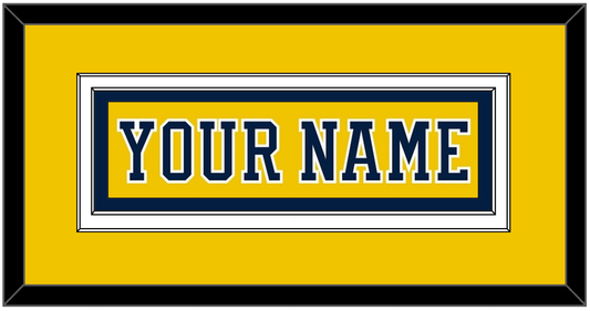 Michigan Hockey Nameplate - Alternate Maize (2019-2020) - Signature Tier 2