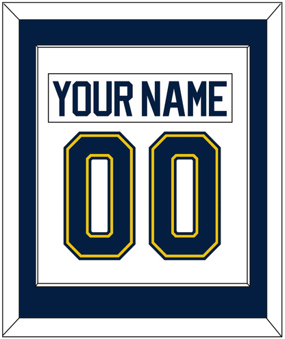 Michigan Hockey Nameplate & Number (Back) Combined - Home White (2021-2023) - Essential Tier 1