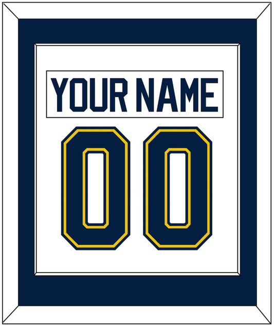Michigan Hockey Nameplate & Number (Back) Combined - Home White (2021-2023) - Essential Tier 1