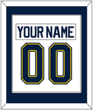 Michigan Nameplate & Number (Back) Combined - Home White (2021-2023) - Single Mat 1