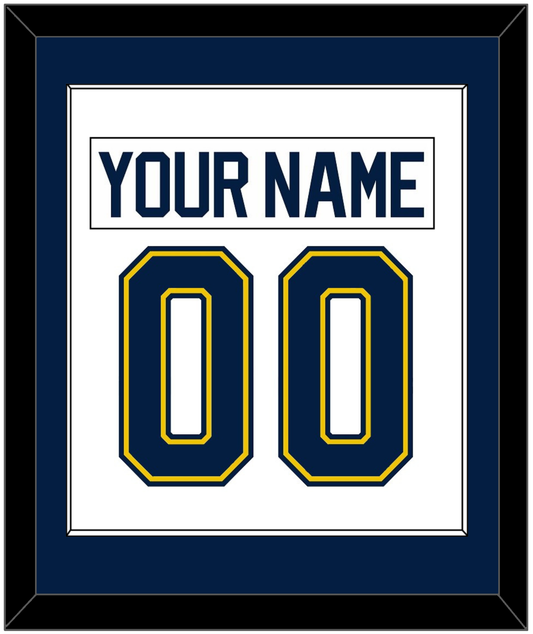 Michigan Hockey Nameplate & Number (Back) Combined - Home White (2021-2023) - Essential Tier 1