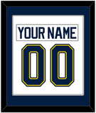 Michigan Nameplate & Number (Back) Combined - Home White (2021-2023) - Single Mat 1