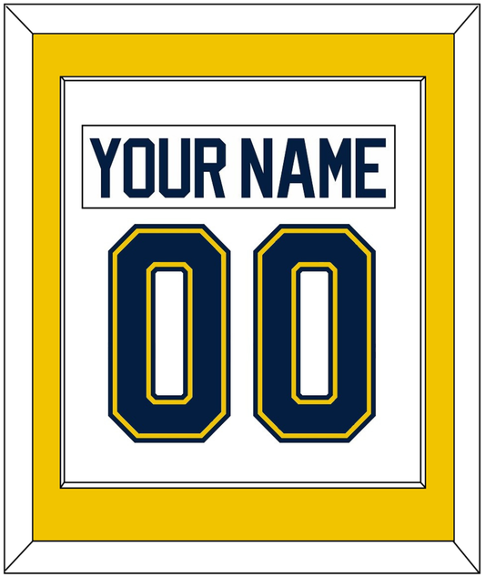 Michigan Hockey Nameplate & Number (Back) Combined - Home White (2021-2023) - Essential Tier 2