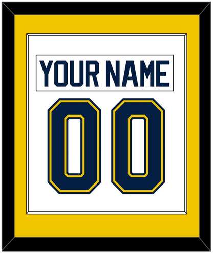 Michigan Hockey Nameplate & Number (Back) Combined - Home White (2021-2023) - Essential Tier 2