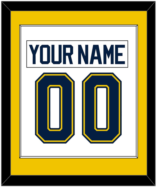Michigan Hockey Nameplate & Number (Back) Combined - Home White (2021-2023) - Essential Tier 2