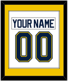 Michigan Nameplate & Number (Back) Combined - Home White (2021-2023) - Single Mat 2