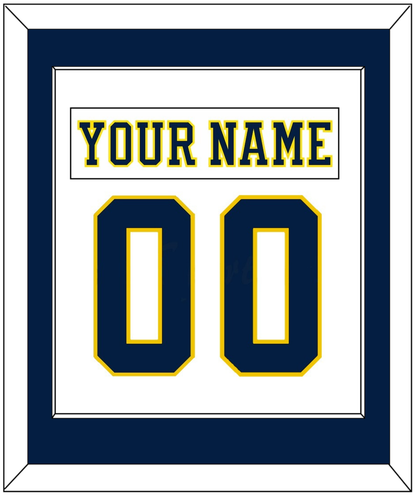 Michigan Hockey Nameplate & Number (Back) Combined - Home White (2019-2020) - Essential Tier 1