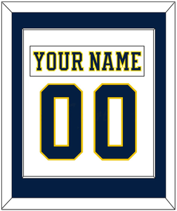 Michigan Nameplate & Number (Back) Combined - Home White (2019-2020) - Single Mat 1