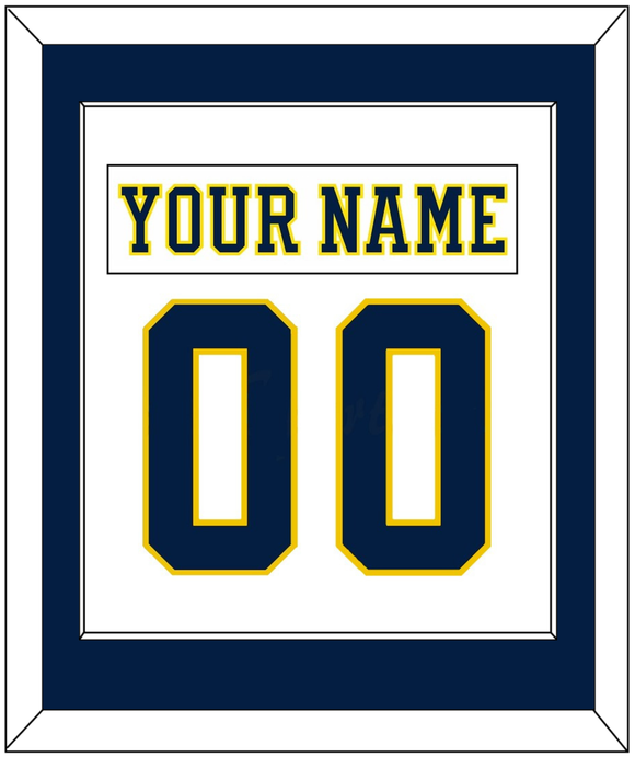 Michigan Nameplate & Number (Back) Combined - Home White (2019-2020) - Single Mat 1