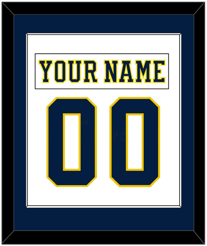 Michigan Hockey Nameplate & Number (Back) Combined - Home White (2019-2020) - Essential Tier 1