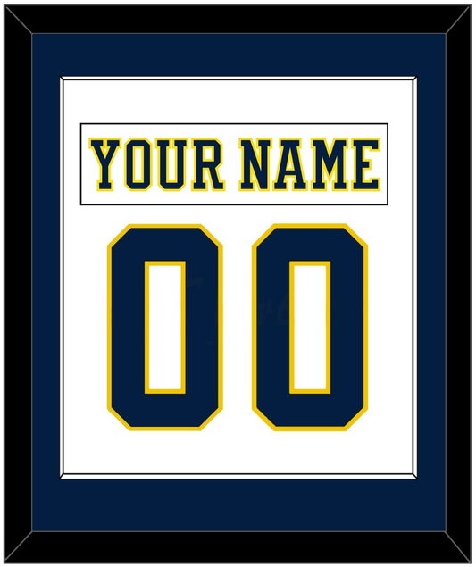 Michigan Hockey Nameplate & Number (Back) Combined - Home White (2019-2020) - Essential Tier 1