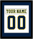 Michigan Nameplate & Number (Back) Combined - Home White (2019-2020) - Single Mat 1