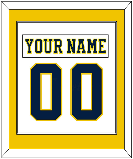 Michigan Hockey Nameplate & Number (Back) Combined - Home White (2019-2020) - Essential Tier 2