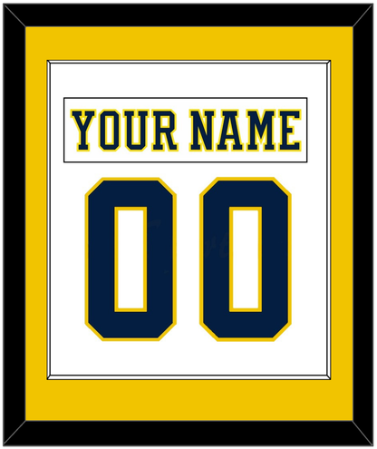 Michigan Hockey Nameplate & Number (Back) Combined - Home White (2019-2020) - Essential Tier 2