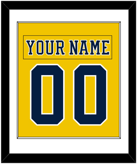 Michigan Hockey Nameplate & Number (Back) Combined - Alternate Maize (2019-2020) - Essential Tier 1
