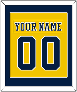 Michigan Nameplate & Number (Back) Combined - Alternate Maize (2019-2020) - Single Mat 2