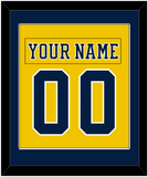 Michigan Nameplate & Number (Back) Combined - Alternate Maize (2019-2020) - Single Mat 2