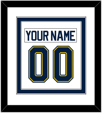 Michigan Hockey Nameplate & Number (Back) Combined - Home White (2021-2023) - Signature Tier 1