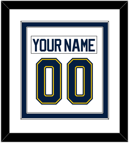 Michigan Hockey Nameplate & Number (Back) Combined - Home White (2021-2023) - Signature Tier 1