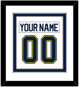 Michigan Nameplate & Number (Back) Combined - Home White (2021-2023) - Double Mat 1