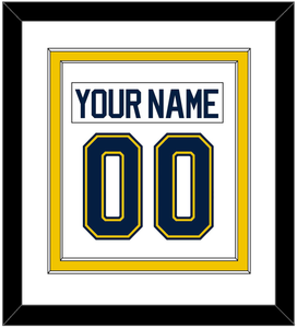 Michigan Nameplate & Number (Back) Combined - Home White (2021-2023) - Double Mat 2