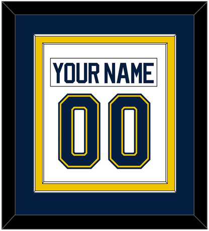 Michigan Hockey Nameplate & Number (Back) Combined - Home White (2021-2023) - Signature Tier 3