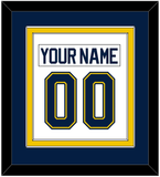 Michigan Nameplate & Number (Back) Combined - Home White (2021-2023) - Double Mat 3